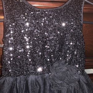 black sequins party dress or holiday dress